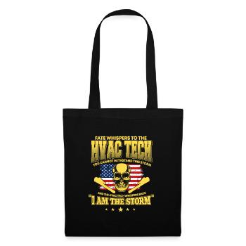 American Hvac Tech Usa Flag - Tote Bag - black - Front