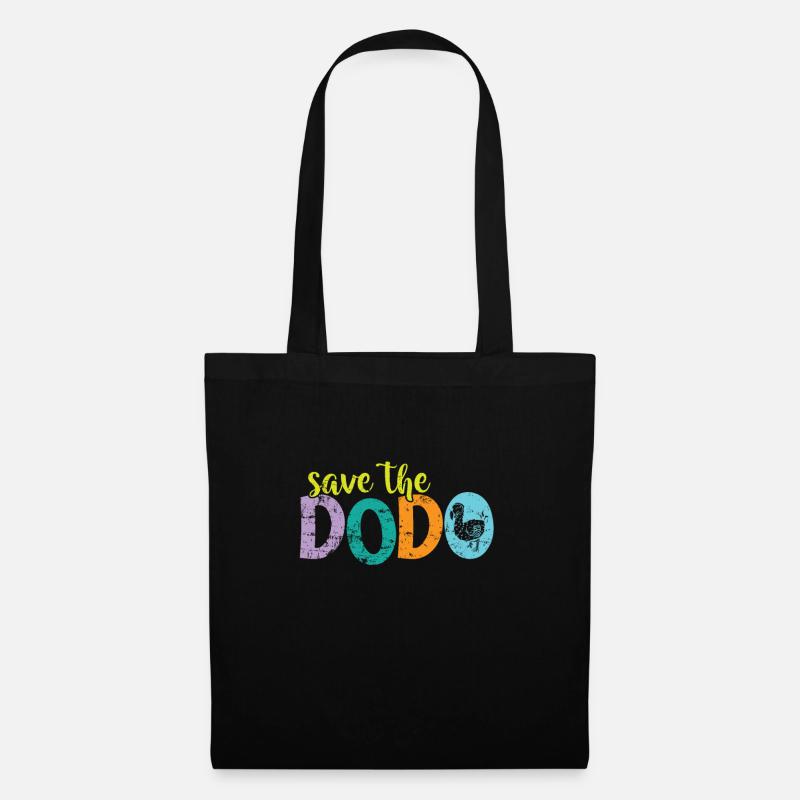 Save the Dodo Vogel aus Mauritius - Stoffbeutel - Schwarz