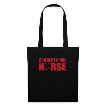 Infirmière pénitentiaire - Sac en tissu - noir - Devant