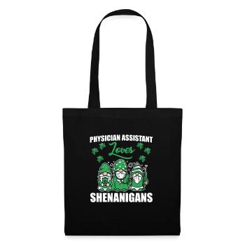Arzthelferin Liebt Den St. Patricks Day - Stoffbeutel - Schwarz - Vorne
