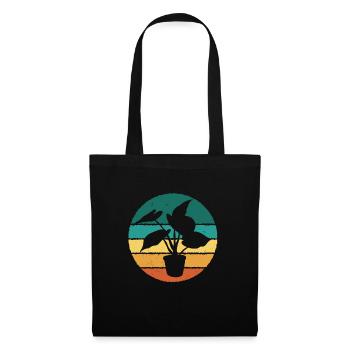 Retro houseplant - Tote Bag - black - Front
