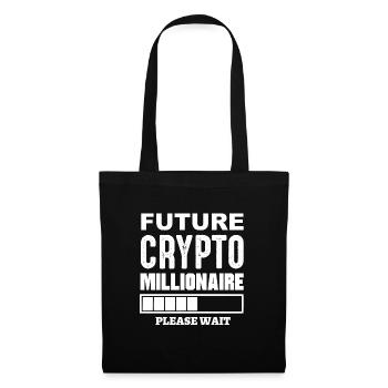 Future Crypto Millionaire Loading please wait - Tote Bag - black - Front
