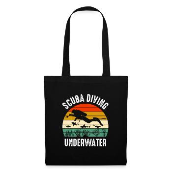 Scuba Diving Diver Underwater World Taucher - Stoffbeutel - Schwarz - Vorne