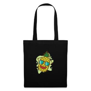 Pineapple chills on vacation tropical sweet fruit - Tote Bag - black - Front