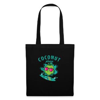 Coconut while surfing Coconut Please - Tote Bag - black - Front