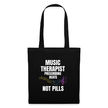 Les musicothérapeutes disent - Sac en tissu - noir - Devant