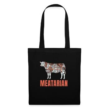 Fleisch Fan Meatarian - Stoffbeutel - Schwarz - Vorne