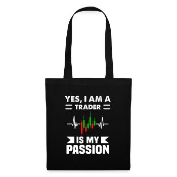 Oui Im A Trader est ma passion Trading - Sac en tissu - noir - Devant