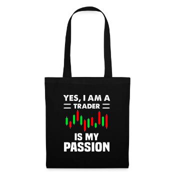 Oui Im A Trader est ma passion Trading - Sac en tissu - noir - Devant
