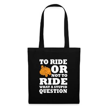 Funny ride-on mower gardener lawn mowing - Tote Bag - black - Front