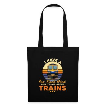 Funny Train Lover Railway Outfit - Tote Bag - black - Front