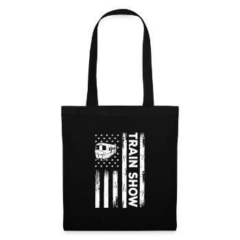 USA Flag Train Show America Model Railroads - Tote Bag - black - Front