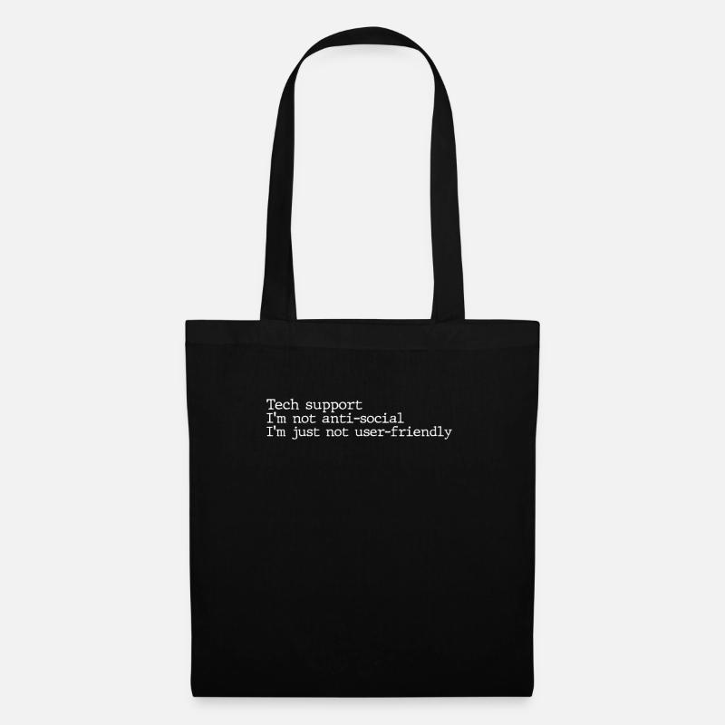 Citation drôle de support technique - Sac en tissu - noir