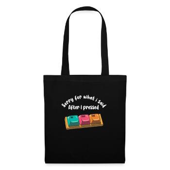 Lustiges Computer Nerd Geschenk - Stoffbeutel - Schwarz - Vorne