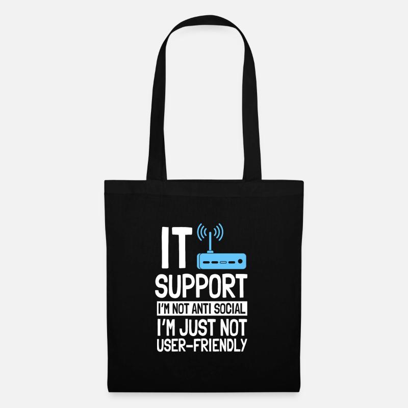 IT Support Computer Liebhaber - Stoffbeutel - Schwarz