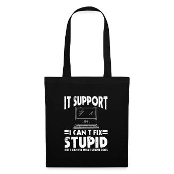 Cadeau informatique de soutien informatique ironique - Sac en tissu - noir - Devant
