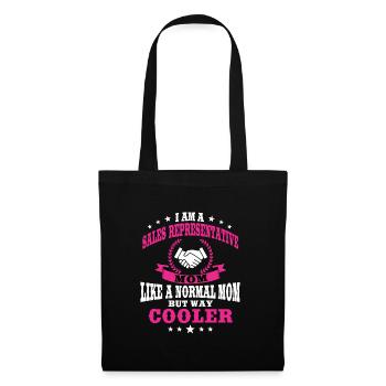 Funny sales rep mom - Tote Bag - black - Front