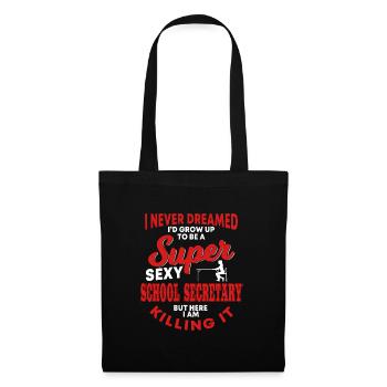 Secrétaire d’école - Sac en tissu - noir - Devant