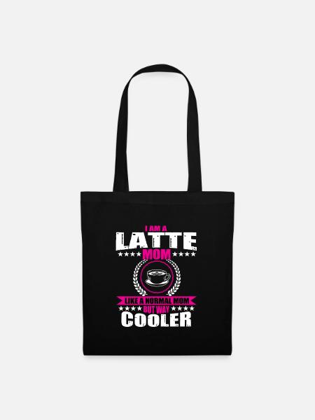 Latte Mama Kaffeetrinker - Stoffbeutel - Schwarz