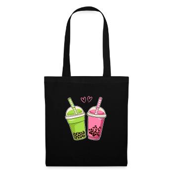 Two Kawaii Boba Tea Bubble Tea - Tote Bag - black - Front