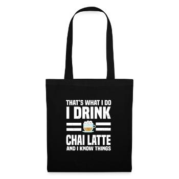 Chai Latte Saying - Tote Bag - black - Front