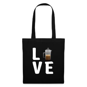 J’adore la presse à café française - Sac en tissu - noir - Devant