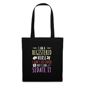 Funny Nurse Costume Nursing - Tote Bag - black - Front