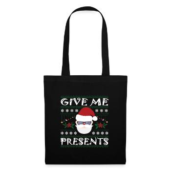 Joyeux Noël et Joyeux réveillon de Noël - Sac en tissu - noir - Devant