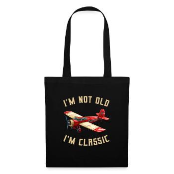 I'm not Old I'm Cassic Vintage Plane Airplane - Tote Bag - black - Front