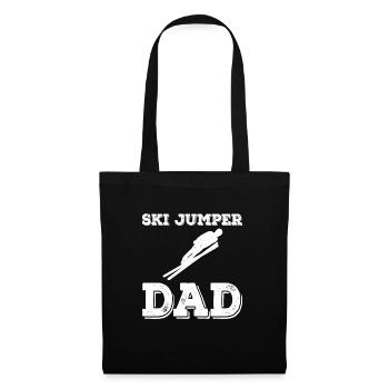 Ski Jumper Papa Shirt Ski Jumping Men - Tote Bag - black - Front
