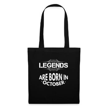 The Legends are born in October Birthday October - Tote Bag - black - Front