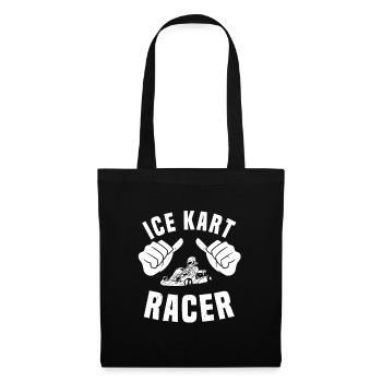 Coureur de kart sur glace - Sac en tissu - noir - Devant