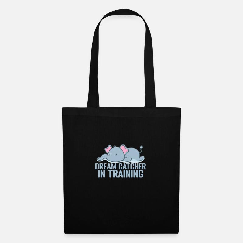 Dream Catcher in Training Schlafanzug Pyjama - Stoffbeutel - Schwarz