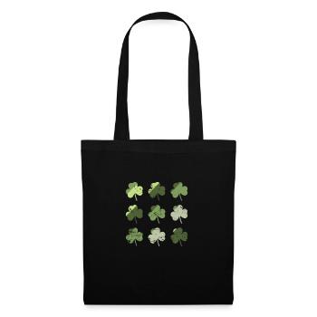 Shamrocks Saint-Patrick - Sac en tissu - noir - Devant