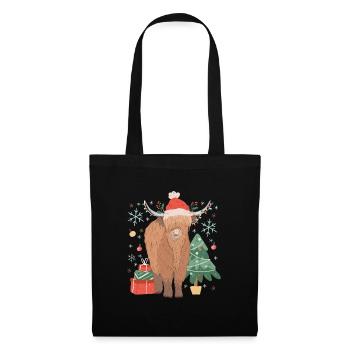 Scottish Highland Cow Christmas Costume - Tote Bag - black - Front