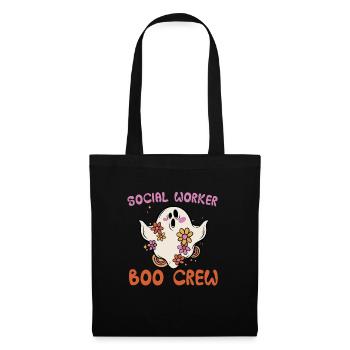 Lustige Sozialarbeiter Boo Crew Halloween - Stoffbeutel - Schwarz - Vorne