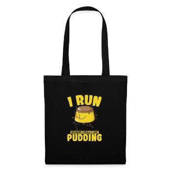 Only Interested in Pudding Dessert - Stoffbeutel - Schwarz - Vorne