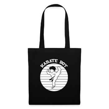 Karate Boy with Black Belt Karate Kid - Stoffbeutel - Schwarz - Vorne