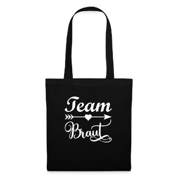 Team Braut Junggesellenabschied Party die Braut - Stoffbeutel - Schwarz - Vorne