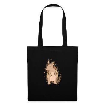 Animal du désert tatou - Sac en tissu - noir - Devant