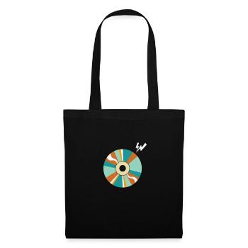 Support de données pour module de stockage rétro CD-Rom - Sac en tissu - noir - Devant