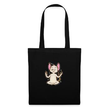 Mouse Meditating Pet Cheese - Tote Bag - black - Front