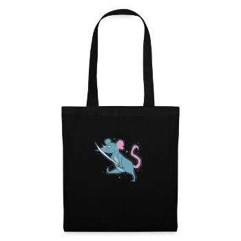 Rat with Sword, Rodent, Nature - Tote Bag - black - Front