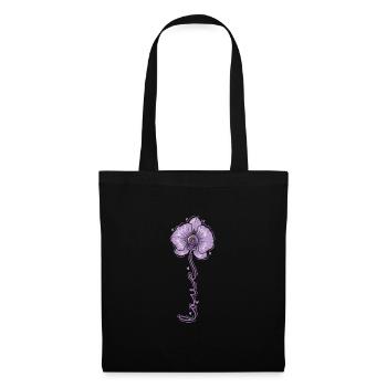 Fleur d’orchidée d’amour - Sac en tissu - noir - Devant