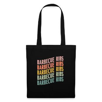 Barbecue Ribs Font - Tote Bag - black - Front