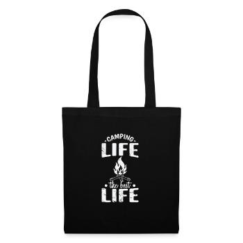 Camping Life La meilleure vie Vacances Liberté - Sac en tissu - noir - Devant