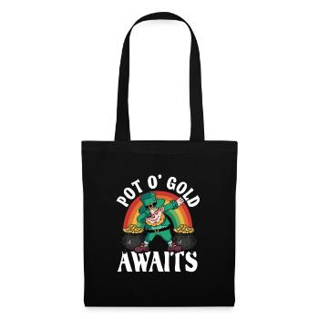 Fête de la Saint-Patrick – Pot O' Gold vous attend - Sac en tissu - noir - Devant