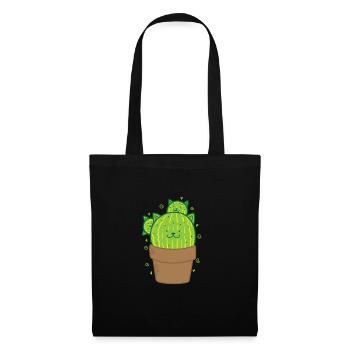 Cat Cactus in Pot Plant - Tote Bag - black - Front