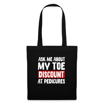 Humour d’amputation d’orteil - Sac en tissu - noir - Devant