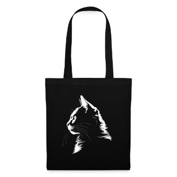 Cat, Cat Motif - Tote Bag - black - Front